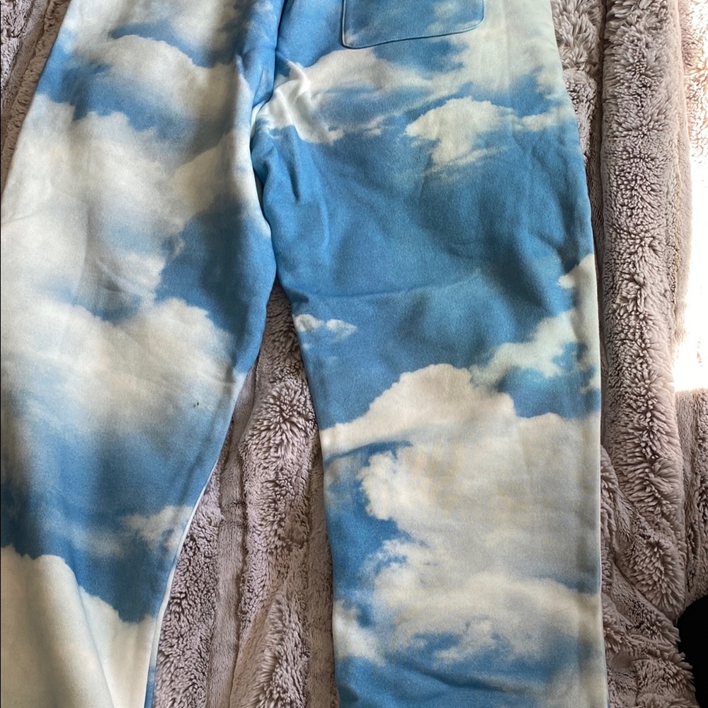 10.Deep Mens Cloud Print Joggers - Blue - Picture 4 of 4